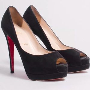 🔥🔥SOLD🔥🔥 Louboutin Peeptoe suede sz38.5